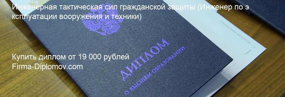 Купить диплом Инженерная тактическая сил гражданской защиты, купить диплом о высшем образовании в Новосибирске